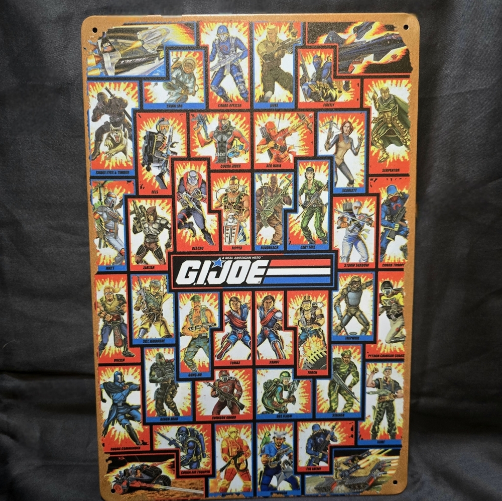 GI Joe metal wall sign